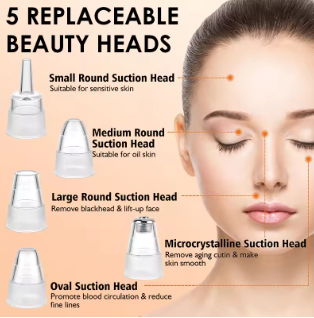 5-in-1 Blackhead remover Pimple Popper Tool Pore Vacuum