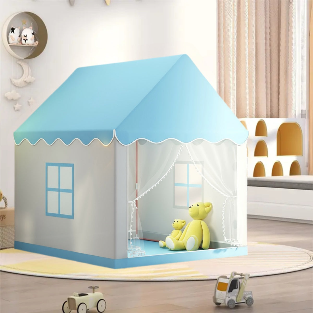 Princess Fairy Tale Castle Tent, Secret Space for Boys and Girls, Portable Children's Play Tent,