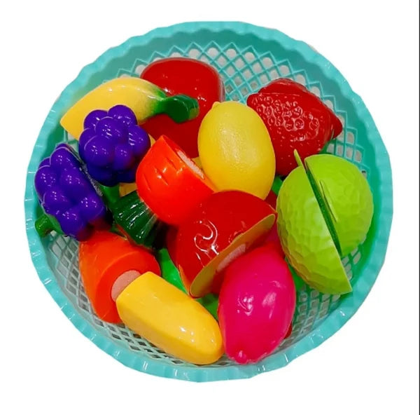 10 Pcs Fruit and Vegetable Food Cutting Toy for kids Colourful & hard Plastic