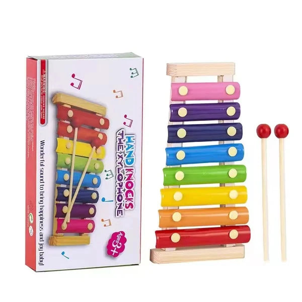 Wooden & Metal Xylophone for Kids – Musical Piano Toy for Early Development