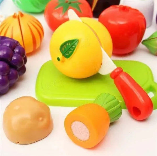 10 Pcs Fruit and Vegetable Food Cutting Toy for kids Colourful & hard Plastic