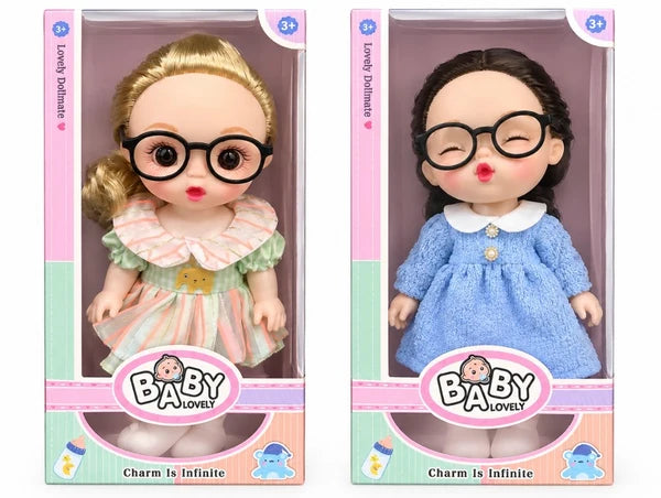 Cute & Simple Dress-Up Doll For kids!(1 piece only Impoerted doll with glasses