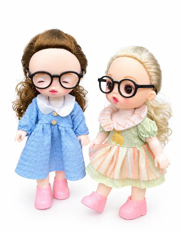 Cute & Simple Dress-Up Doll For kids!(1 piece only Impoerted doll with glasses