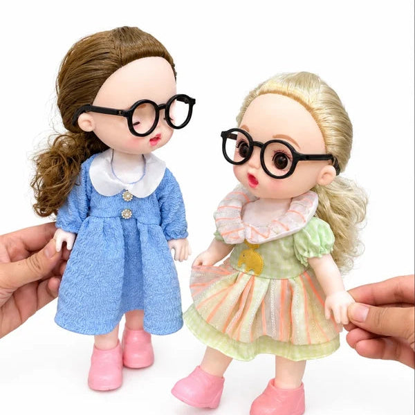 Cute & Simple Dress-Up Doll For kids!(1 piece only Impoerted doll with glasses