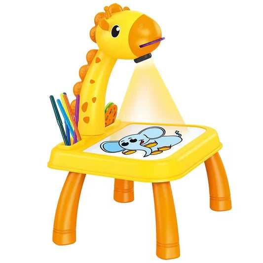 3-in-1 Giraffe LED Projector Drawing Table for Kids