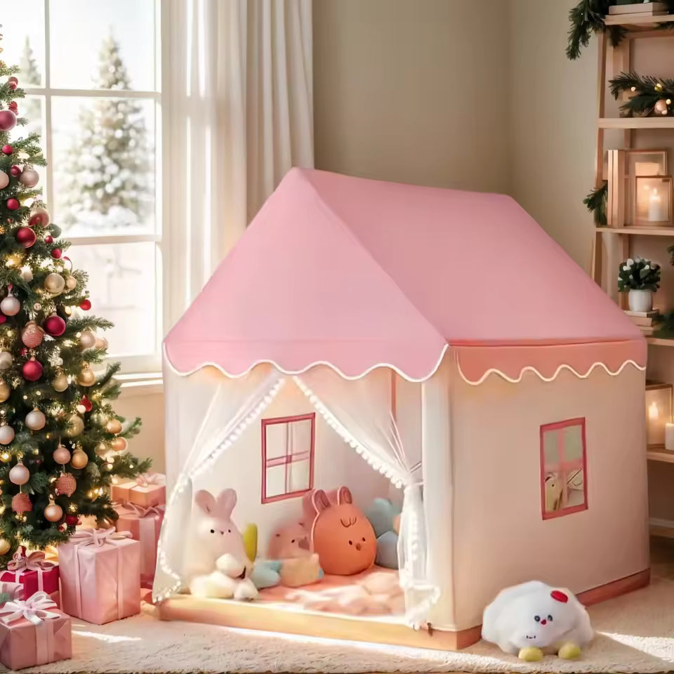 Princess Fairy Tale Castle Tent, Secret Space for Boys and Girls, Portable Children's Play Tent,
