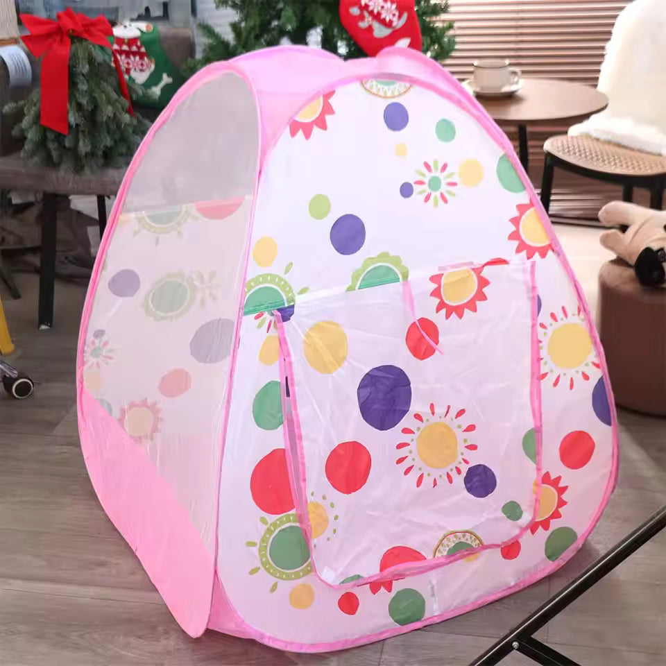 Princess Houses Children's Play House Tent Portable Toy Houses Sunflower Teepee House Pink