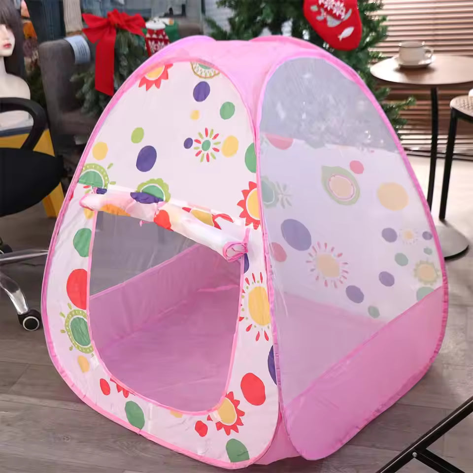 Princess Houses Children's Play House Tent Portable Toy Houses Sunflower Teepee House Pink