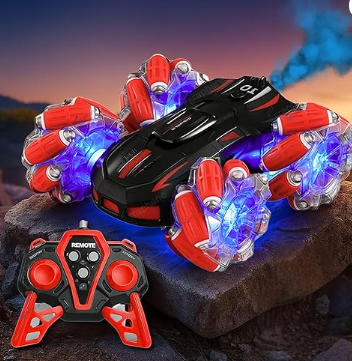 360° Rotating RC Drift Car with LED & Smoke Spray