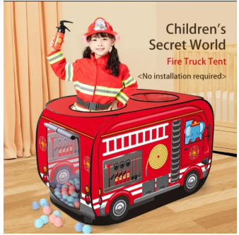 Kids Indoor & Outdoor Pop-Up School Bus Play Tent