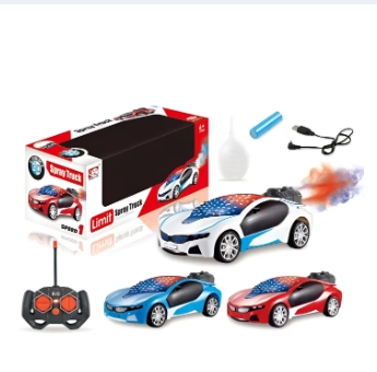 Rechargeable  Remote Control Speed Racing Limit Spray Car Rc Water Smoke 3d lights