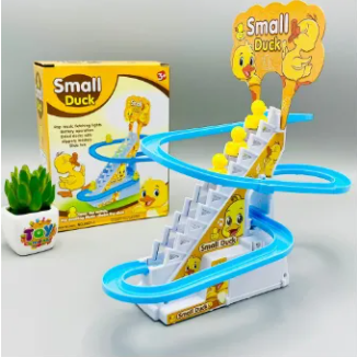 Duck Climbing Toy – Musical Slide Track Set with LED Lights | Auto-Climbing Ducklings