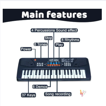 BigFun 37 Keys Electronic Keyboard Piano USB MP3 Play
