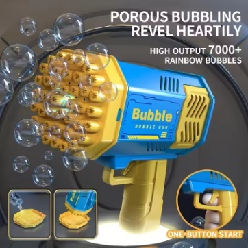 40Holes Bubble Gun Machine for Kids | Automatic Bubble with LED Lights