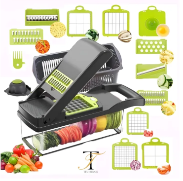 16-in-1 Multifunction Vegetable Chopper Slicer, Fruit & Potato Cutter