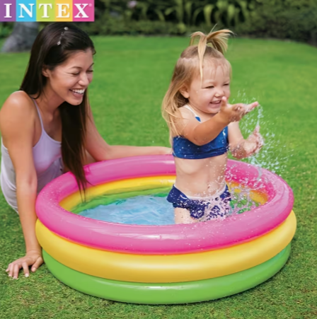 Inflatable Outdoor Pool  A Rainbow-colored 2ft