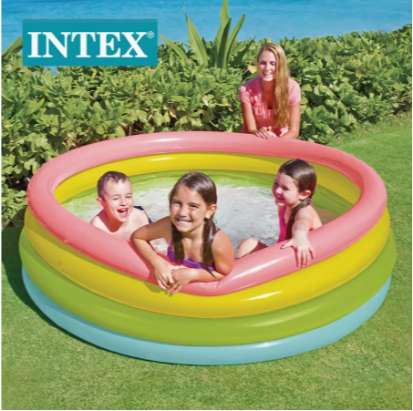 Inflatable Outdoor Pool  A Rainbow-colored 2ft
