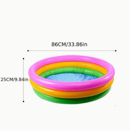 Inflatable Outdoor Pool  A Rainbow-colored 2ft