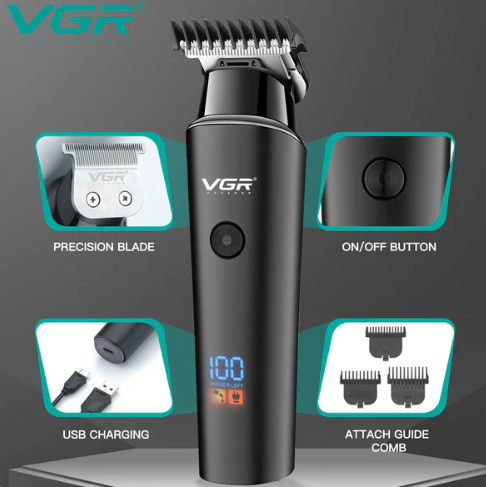 VGR V-937 Professional Electric Hair Trimmer Cordless Beard & Hair Clipper For Men Hair Cutter Machine Rechargeable Set