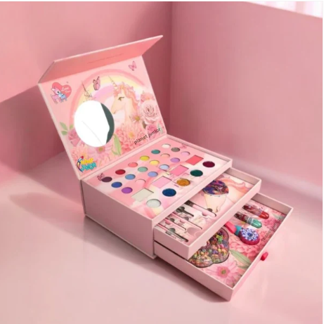 ✨ Unicorn Makeup Box Set – With Accessories & Bead Bracelet Kit ✨