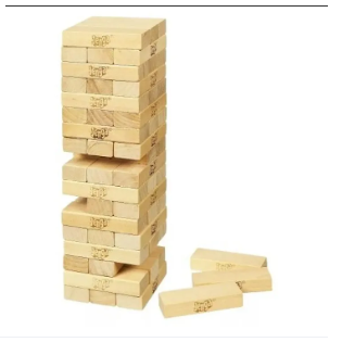 Jenga stacking battling tops building game for 2 players , don't let it be fall