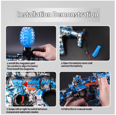 Gel Blaster Rechargeable Electric Machine Toy Gun With500 pcs Gel Balls