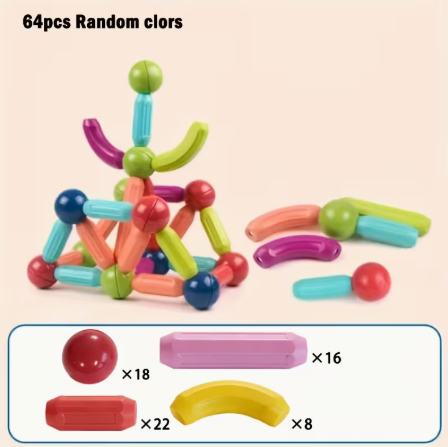 64/ 42/ 25 / PCS Magnetic Balls and Rods Sticks Blocks Set